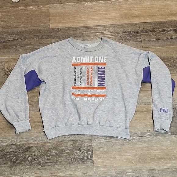 Everlast Gray Sweatshirt with Purple Details - Picture 1 of 9
